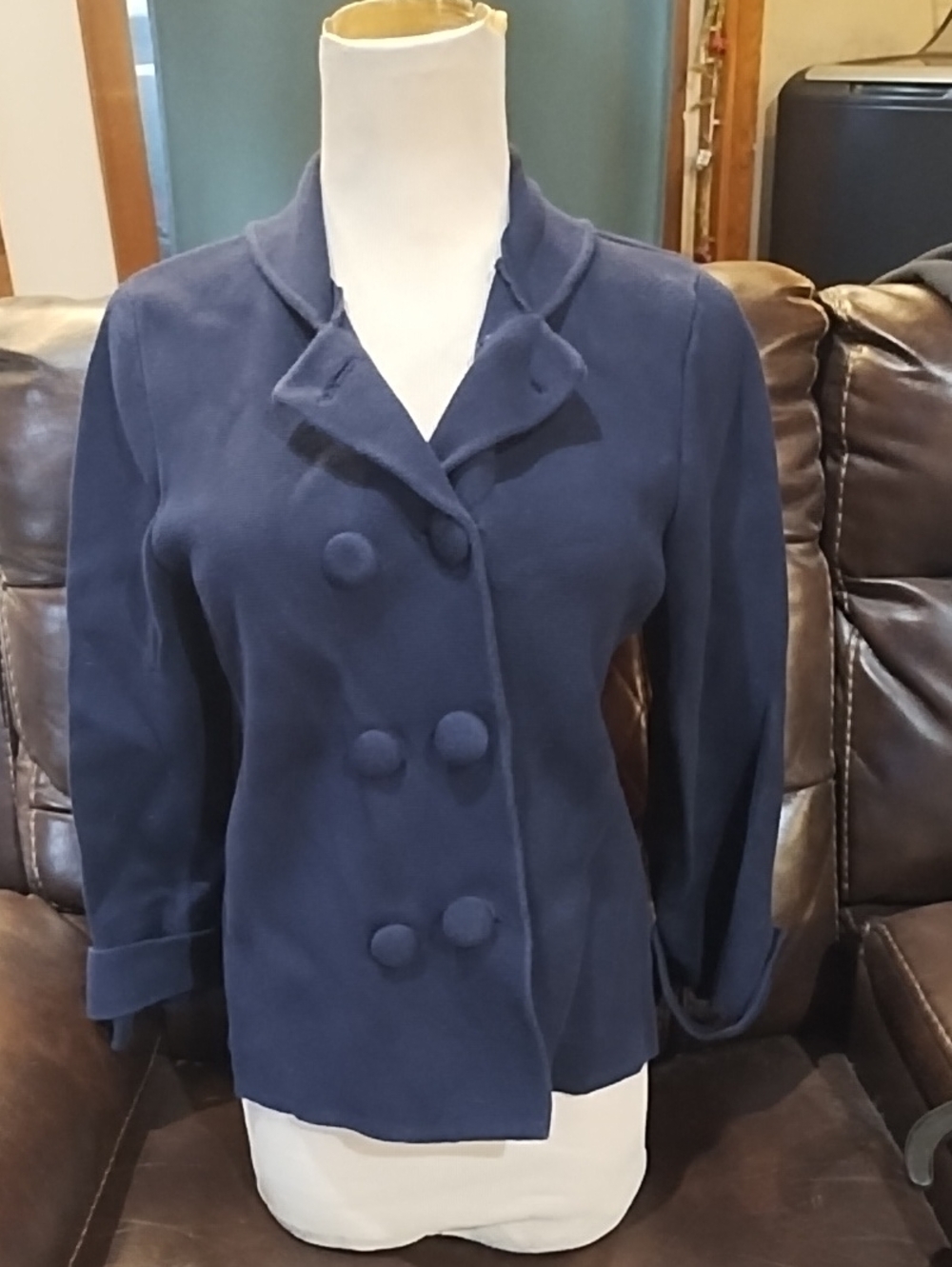 J Crew Classic Navy Double-Breasted Women's Jacket
